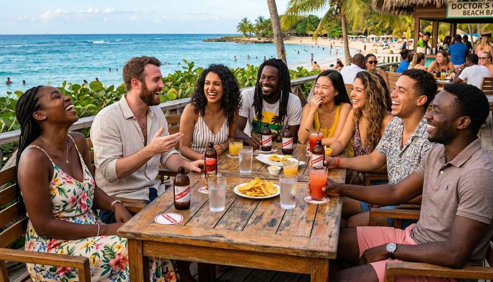 Diverse Group of Friends Laughing and Talking